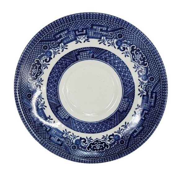 Vintage 1940s Blue Willow Churchill of England Saucer Plate - Picture 6 of 6